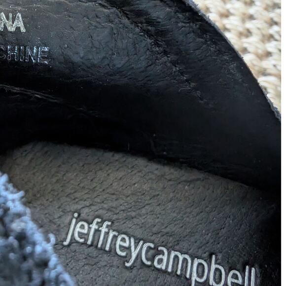 Jeffrey Campbell Rosee Black Suede Snake Print Ankle Block Heel Boots 10 NWOB - Picture 7 of 9
